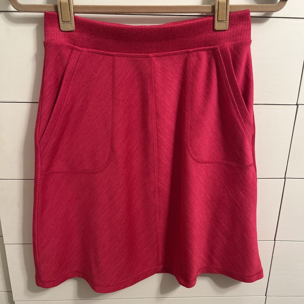 T By Talbots Skirt Women XS Pink Pull On Elastic Waist Pockets A-Line Sporty